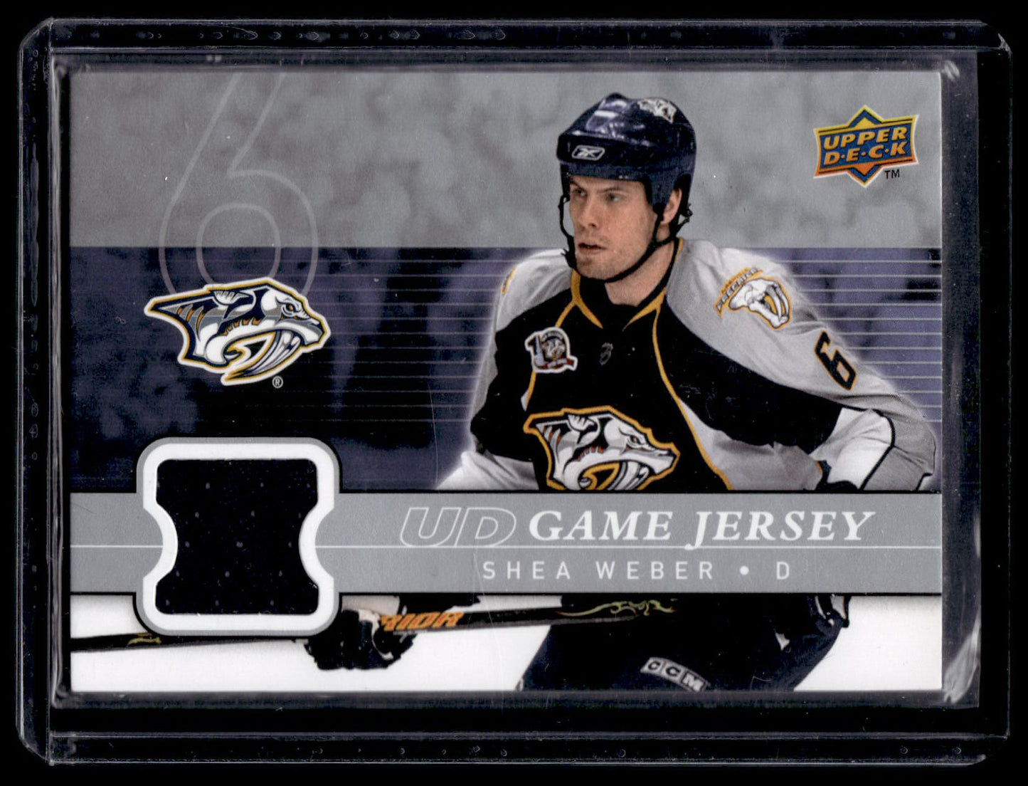 2008-09 Upper Deck - UD Game Jersey Series 2 Shea Weber #GJ2-SW