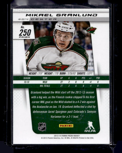 2013-14 Panini Prizm - Silver Prizm - Mikael Granlund #250 RC
