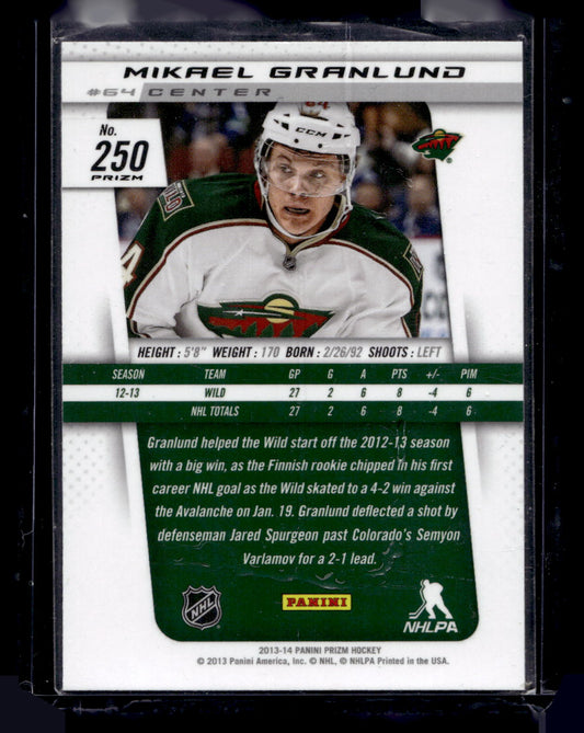 2013-14 Panini Prizm - Silver Prizm - Mikael Granlund #250 RC