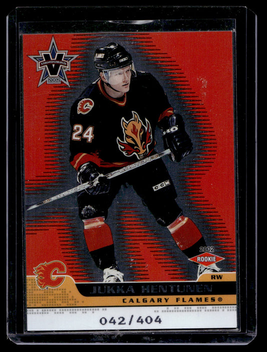 2001-02 Pacific Vanguard - Rookie - Jukka Hentunen #105 /404 RC
