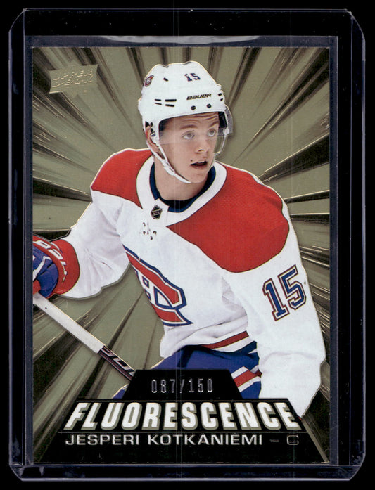 2018-19 Upper Deck - Fluorescence - Gold Jesperi Kotkaniemi #F-48 /150 RY