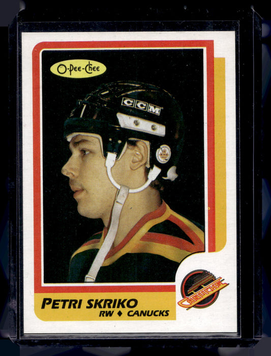 1986-87 O-Pee-Chee - Blank Back - Petri Skriko #252 RC