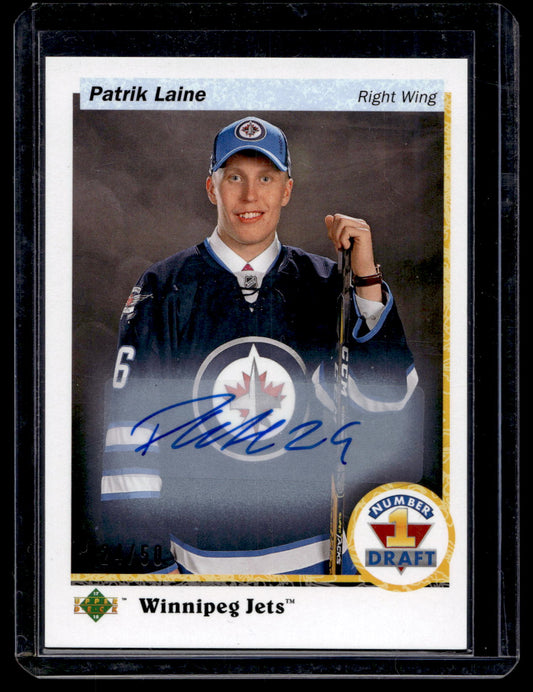 2017-18 Upper Deck SP Authentic 90-91 Retro Draft Picks Autographs Patrick Laine #RDPPL /50