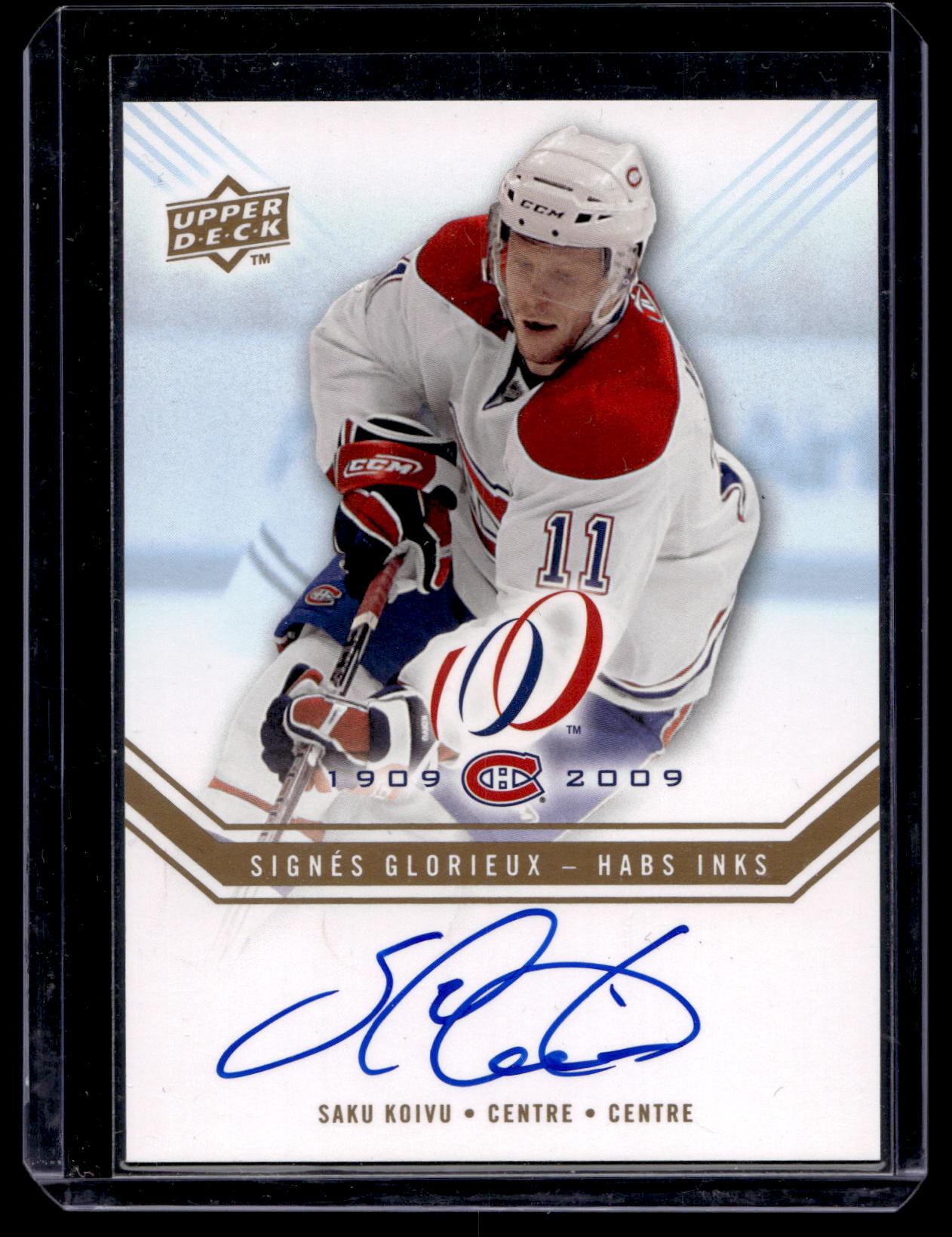 2008-09 Upper Deck Montreal Canadiens Centennial Set - Habs INKS Saku Koivu #HABS-KS