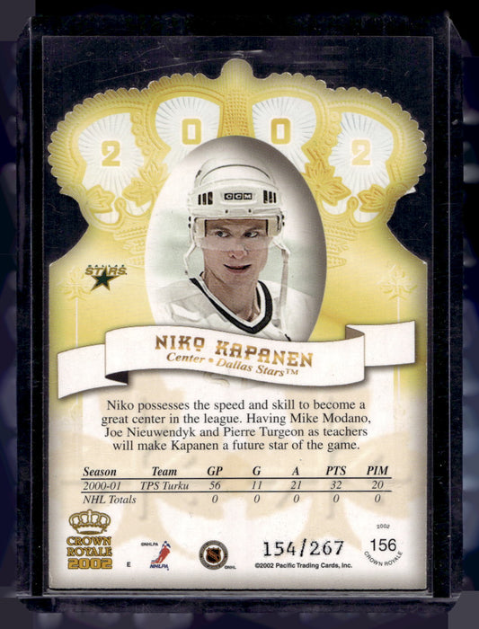 2001-02 Pacific Crown Royale - Niko Kapanen #156 /267 RC