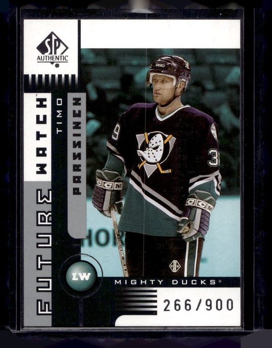 2001-02 Upper Deck SP Authentic - Future Watch - Timo Parssinen #132 /900 RC