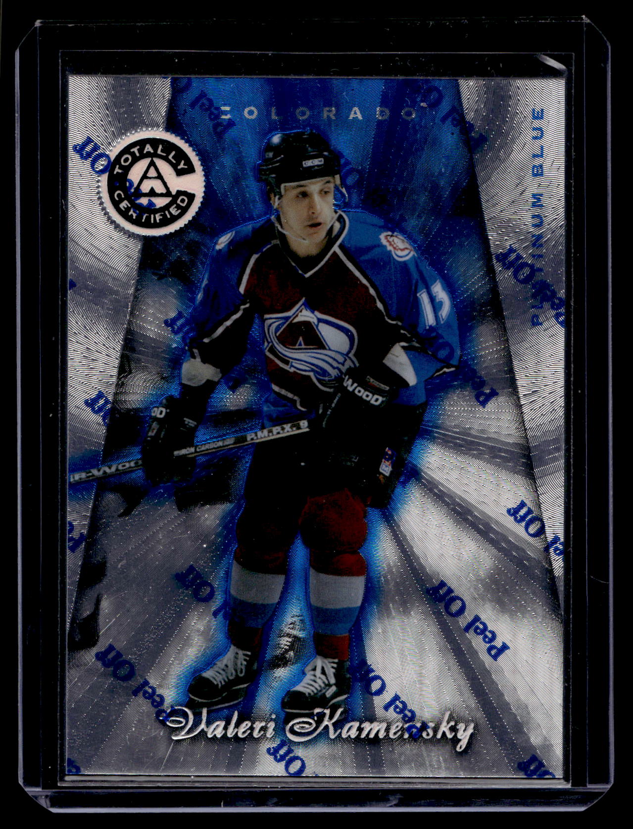1997-98 Pinnacle Totally Certified - Executive Master Set - Platinum Blue - Valeri Kamensky #67 XXXX/3099