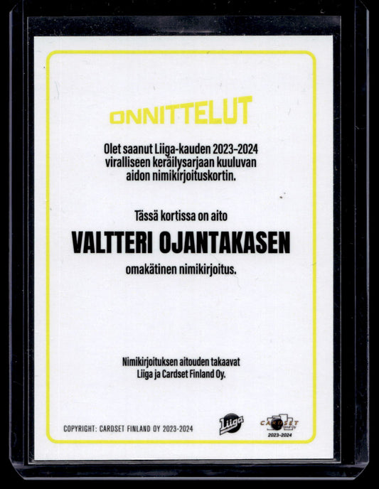 2023-24 Cardset Signature -  Valtteri Ojantakainen /100