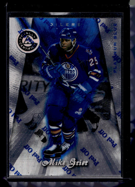 1997-98 Pinnacle Totally Certified - Executive Master Set - Platinum Blue - Mike Grier #73 XXXX/3099