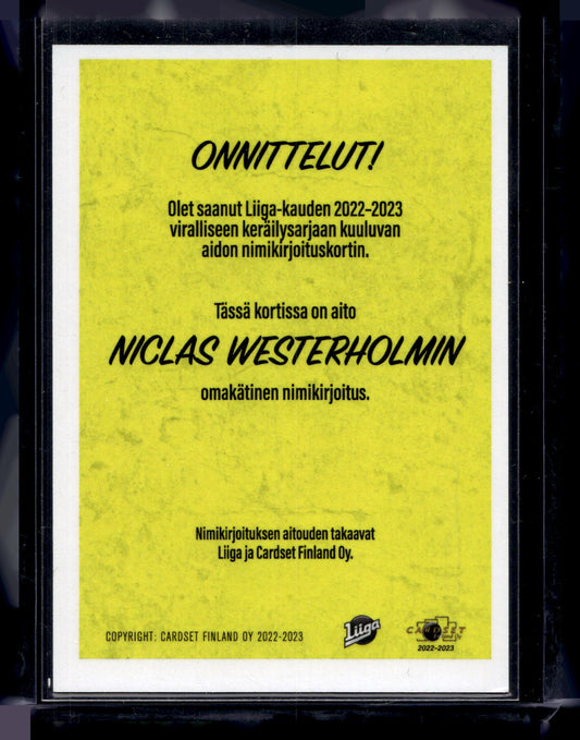 2022-23 Cardset Signature - Niclas Westerholm /100