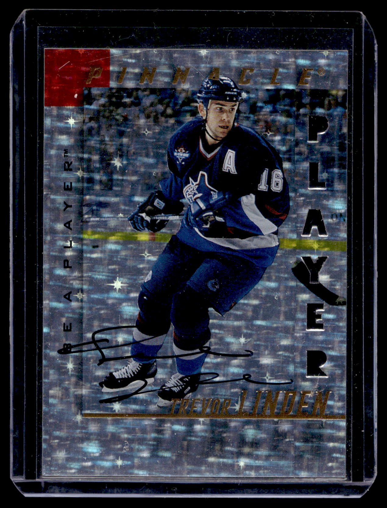 1997-98 Pinnacle Be A Player - Prismatic Die-Cut Autographs - Trevor Linden #9 PR100