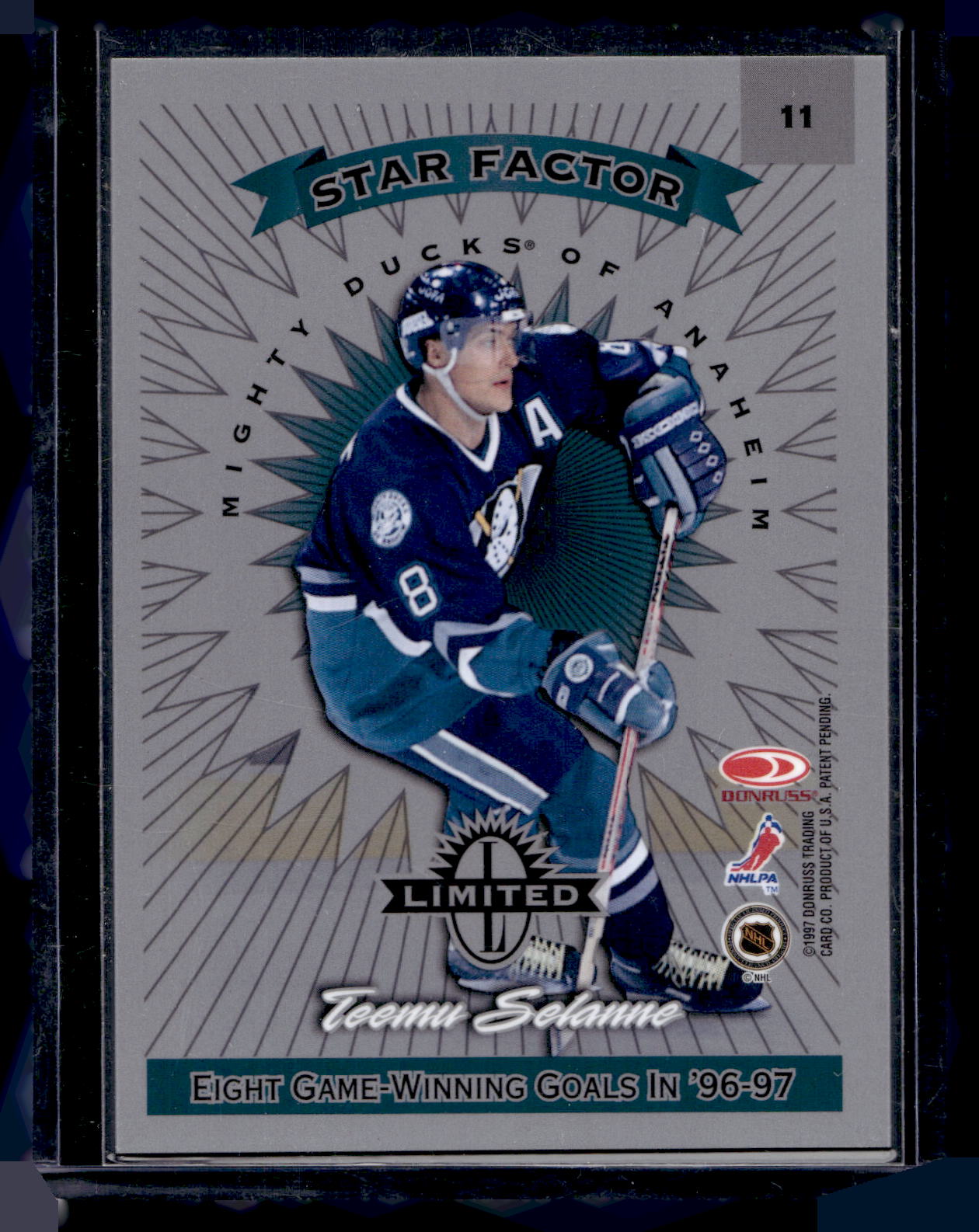 1997-98 Donruss Limited - Star Factor - Teemu Selanne #11