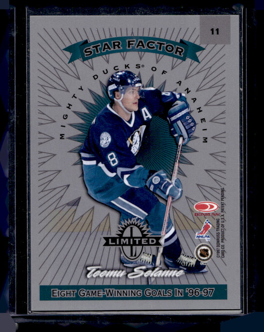 1997-98 Donruss Limited - Star Factor - Teemu Selanne #11