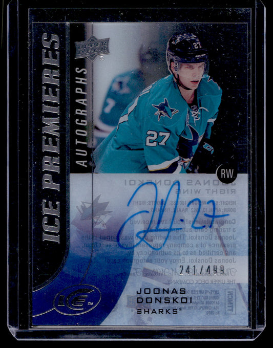 2015-16 Upper Deck Ice - Premieres Autographs - Joonas Donskoi #IPA-DO /499 RY