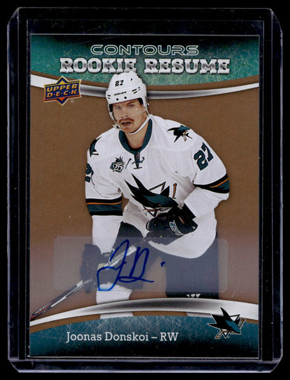 2015-16 Upper Deck Contours - Rookie Resume - Gold Rainbow Autographs - Joonas Donskoi #RR-49 RY