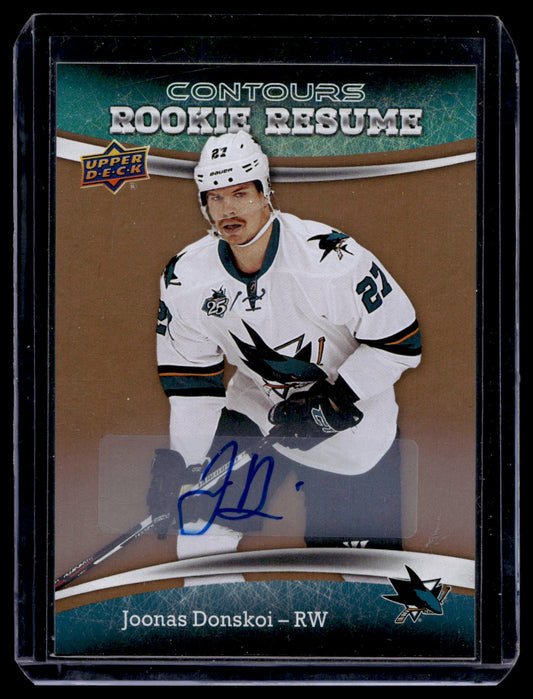 2015-16 Upper Deck Contours - Rookie Resume - Gold Rainbow Autographs - Joonas Donskoi #RR-49 RY