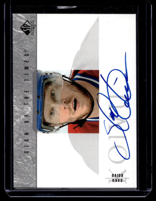 2003-04 Upper Deck SP Authentic - Sign of the Times - Saku Koivu #SOT-SK