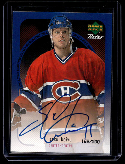 1999-00 Upper Deck Retro Mcdonald's Autograph - Saku Koivu /500
