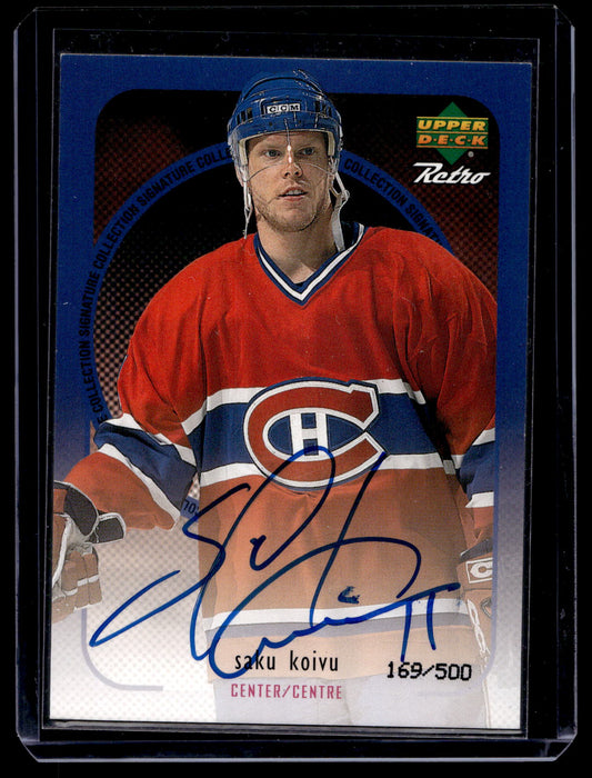 1999-00 Upper Deck Retro Mcdonald's Autograph - Saku Koivu /500