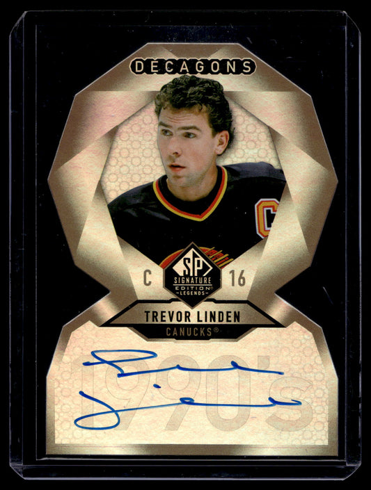 2020-21 Upper Deck SP Signature Edition Legends - Decagons Gold Autographs - Trevor Linden #DC-64