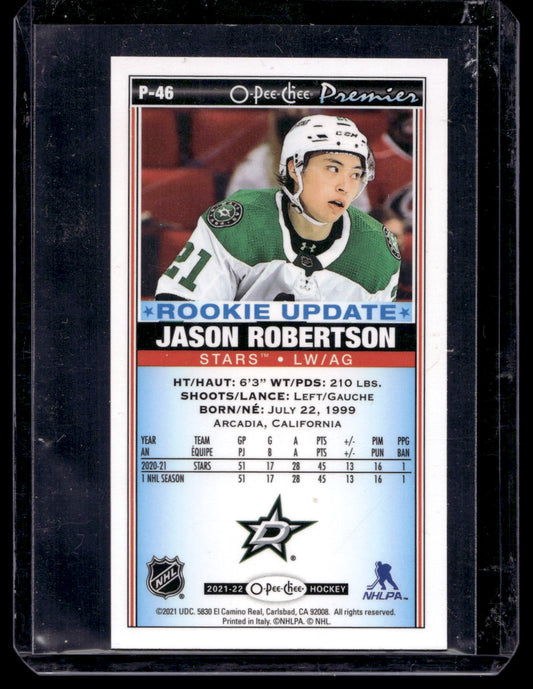 2021-22 O-Pee-Chee - Premier Tallboys - Patterned Foil - SSP - Jason Robertson #P-46