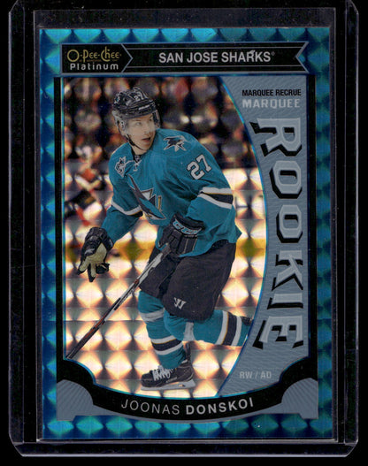 2015-16 Upper Deck O-Pee-Chee Platinum - Marquee Rookies Blue Cubes - Joonas Donskoi #M16 /75 RY