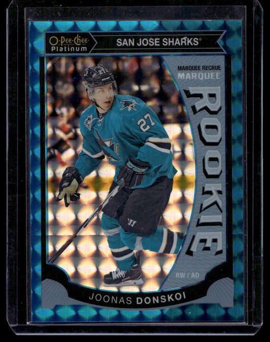 2015-16 Upper Deck O-Pee-Chee Platinum - Marquee Rookies Blue Cubes - Joonas Donskoi #M16 /75 RY
