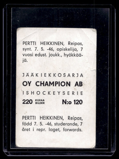1966 Champion Jääkiekkosarja - Pertti Heikkinen #120