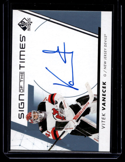 2022-23 Upper Deck SP Authentic Sign of The Times - Vitek Vanecek #SOTT-VV