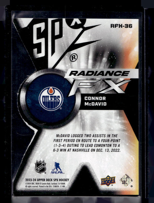 2023-24 Upper Deck SPx - Radiance F/X - Connor McDavid #RFX-36 /949