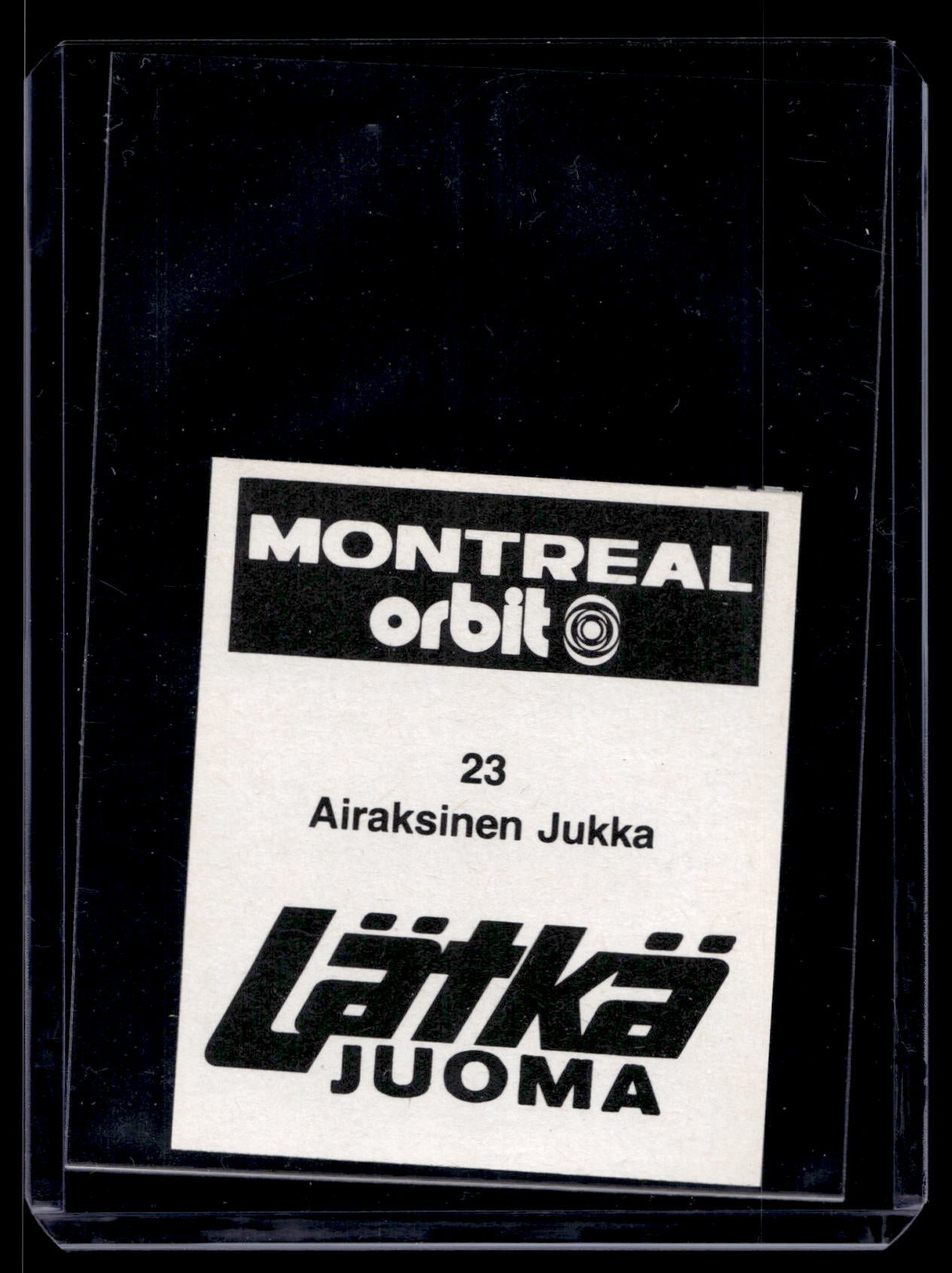 1980 Mallasjuoma Lätkäjuoma - Jukka Airaksinen #23