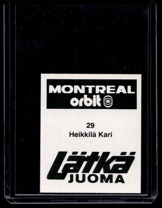 1980 Mallasjuoma Lätkäjuoma - Kari Heikkila #29