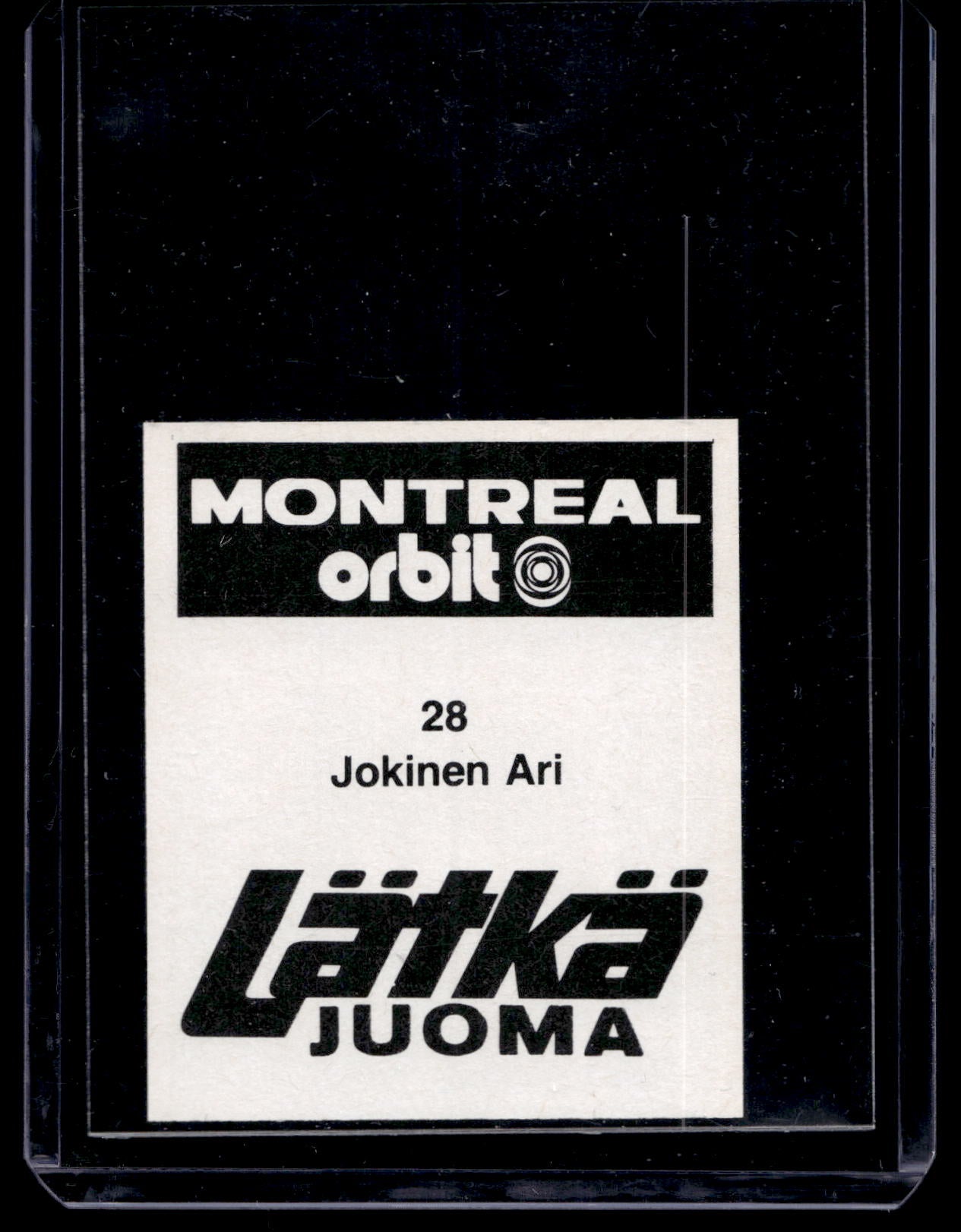 1980 Mallasjuoma Lätkäjuoma - Ari Jokinen #28