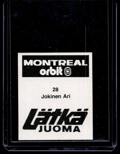 1980 Mallasjuoma Lätkäjuoma - Ari Jokinen #28