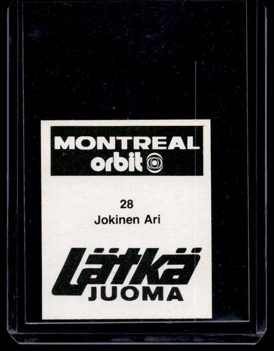 1980 Mallasjuoma Lätkäjuoma - Ari Jokinen #28