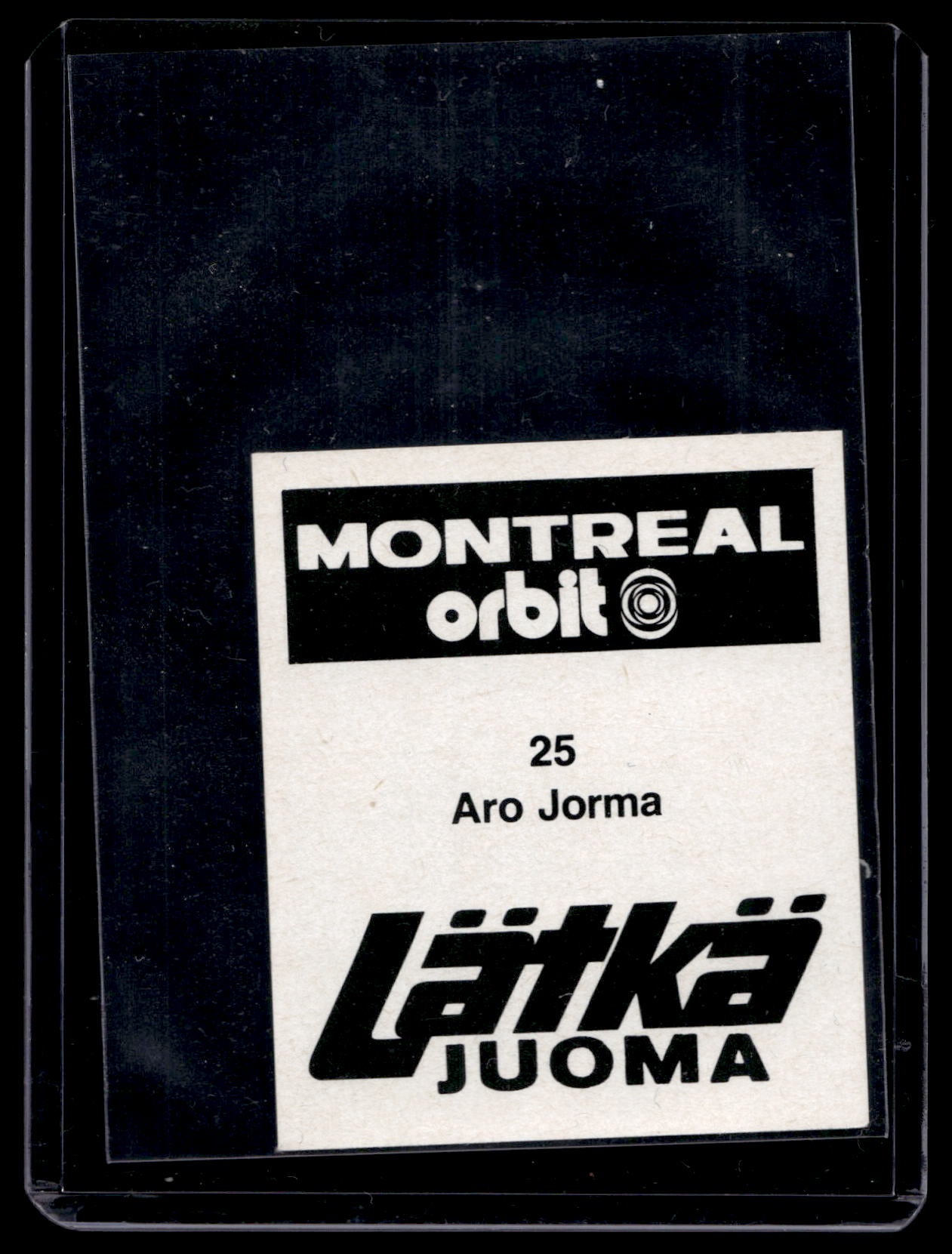 1980 Mallasjuoma Lätkäjuoma - Jorma Aro #25