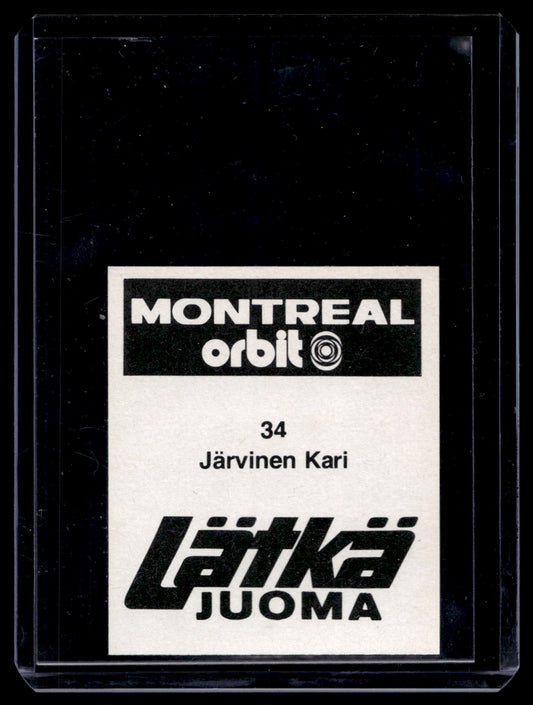 1980 Mallasjuoma Lätkäjuoma - Kari Jarvinen #34
