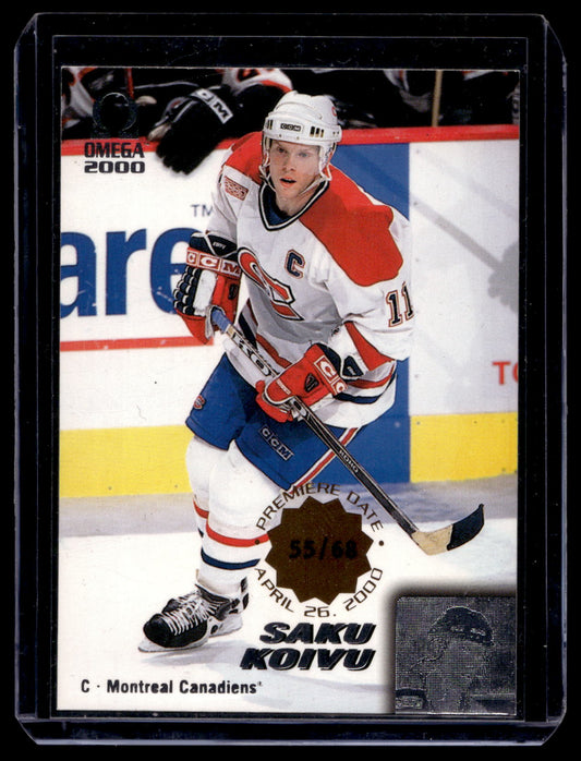 1999-00 Pacific Omega - Premier Date - Saku Koivu #119 /68