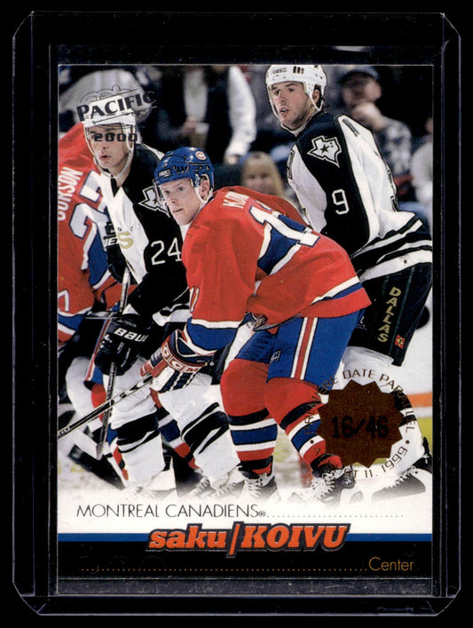 1999-00 Pacific - Premiere Date - Saku Koivu #205 /46
