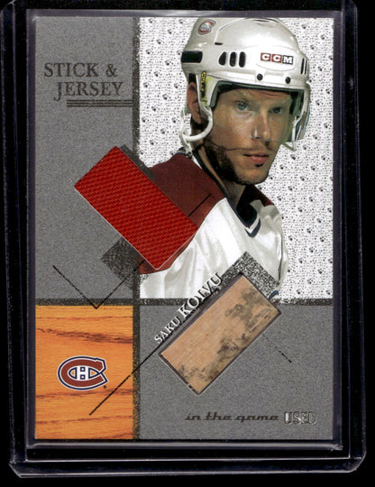 2003-04 In the Game-Used Signature Series - Stick & Jersey - Saku Koivu #SJ-17
