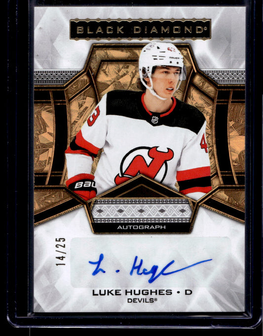 2024-25 Upper Deck Black Diamond - Autographs - Luke Hughes #BDB-LU /25