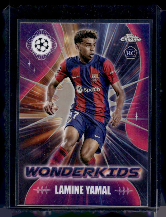 2023-24 Topps Chrome UEFA Club Competitions - Wonderkids - Lamine Yamal #WK-3 RY