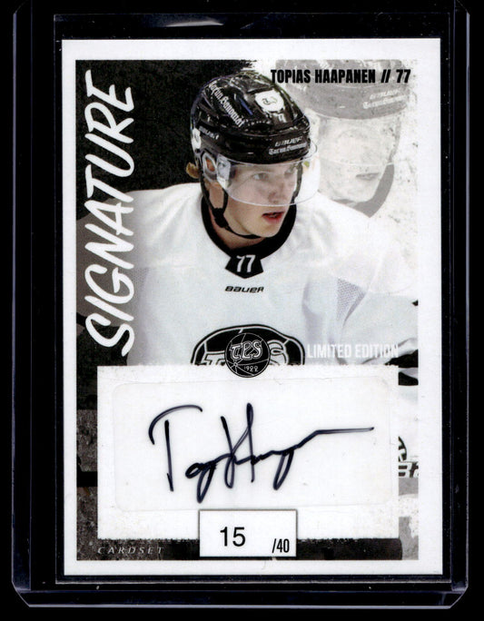 2022-23 Cardset Signature Limited Edition - Topias Haapanen /40