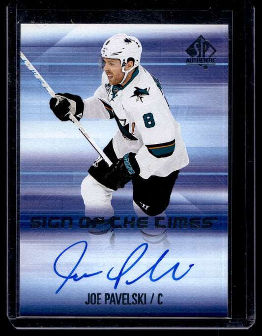 2015-16 Upper Deck SP Authentic - Sign of the Times - Joe Pavelski #SOTT-JP