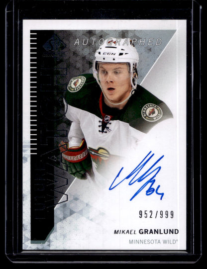 2013-14 Upper Deck SP Authentic Future Watch - Mikael Granlund #319 /999 RC