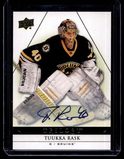 2013-14 Upper Deck Trilogy  Autographs - Tuukka Rask #8