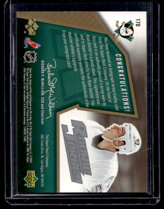 2005-06 SPx -  Rookie Jersey - Ryan Getzlaf #170 /1499 RC