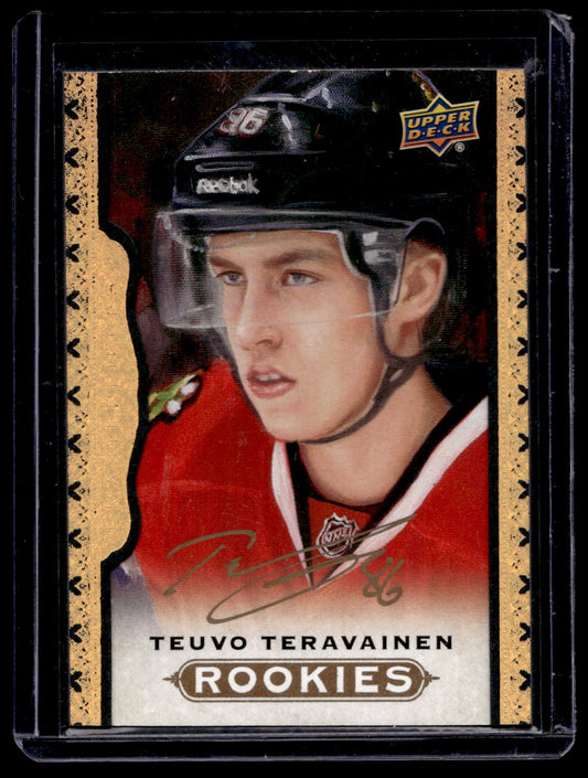 2014-15 Upper Deck Masterpieces - Black Framed Rookie Autographs - Teuvo Teravainen #166 /15 RC