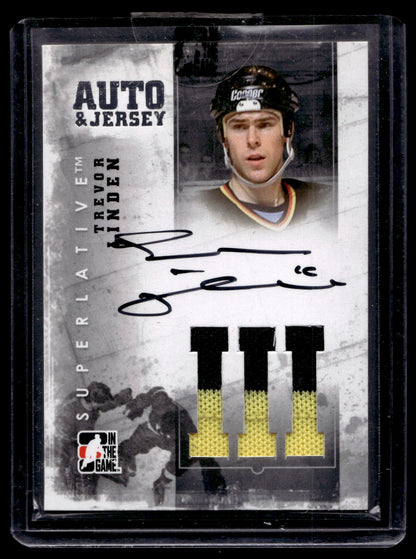 2012-13 In the Game Superlative Volume 3 - Auto & Jersey Silver - Trevor Linden #AJ-TL /40
