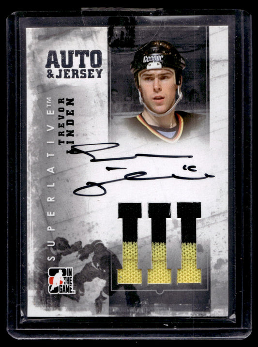 2012-13 In the Game Superlative Volume 3 - Auto & Jersey Silver - Trevor Linden #AJ-TL /40